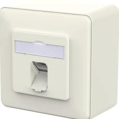 METZ CONNECT Anschlussdose E-DAT C6A LSA++ 1 Port AP reinweiß