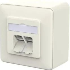 METZ CONNECT Anschlussdose E-DAT C6A IDC 2 Port AP reinweiß