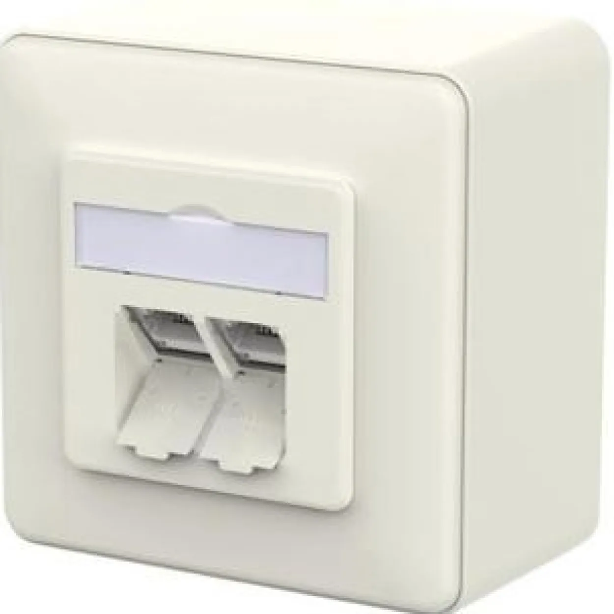 METZ CONNECT Anschlussdose E-DAT C6A IDC 2 Port AP reinweiß