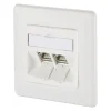 Metz Connect BTR Datendose C6Amodul, Cat 6A (ISO), 270°, 2-fach, Unterputz, reinweiß RAL 9010