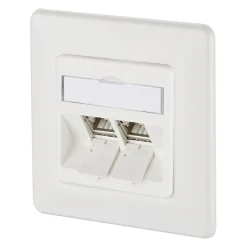Metz Connect BTR Datendose C6Amodul, Cat 6A (ISO), 270°, 2-fach, Unterputz, reinweiß RAL 9010