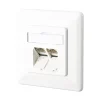 Metz Connect BTR Datendose E-DAT C6A, Cat.6A (ISO), 2-fach, Unterputz, reinweiß RAL 9010