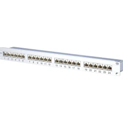 Metz Connect BTR Patchfeld E-DAT C6A, Cat.6A (ISO), 24 Port, 19", silber eloxiert
