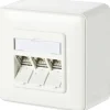 Metz Connect C6Amodul 3 Port 180° Modul AP, reinweiß