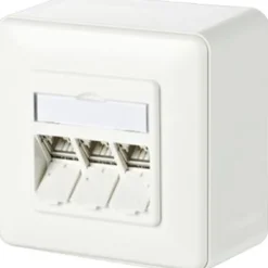 Metz Connect C6Amodul 3 Port 180° Modul AP, reinweiß