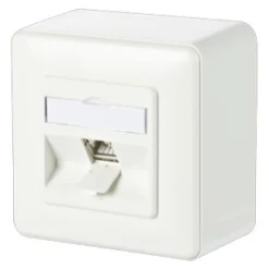 Metz Connect C6A modul 1 Port 180° Modul AP, reinweiß