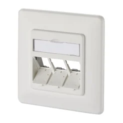 Metz Connect Modul Anschlussdose UP 3 Port unbestückt reinweiß