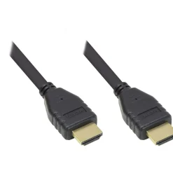 5.00m Good Connections HDMI2.0 Anschlusskabel 4K2K UHD 60Hz, vergoldete Stecker und Kupferkontakte, OFC, schwarz