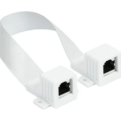 0.25m Good Connections RJ45 Fensterdurchführung High-Quality, weiss, Gesamtlänge inkl. Buchsen 30cm