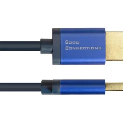 1.50m Good Connections Ultra-High-Speed HDMI 2.1 SmartFLEX Kabel, 8K UHD-2 / 4K UHD, Aluminiumgehäuse, CU, dunkelblau