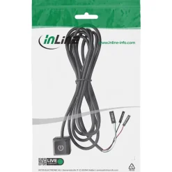 2.00m InLine Computer Power-Switch Remote Kabel, schwarz