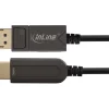 15.00m InLine DisplayPort zu HDMI AOC Konverter Kabel, 4K/60Hz, schwarz