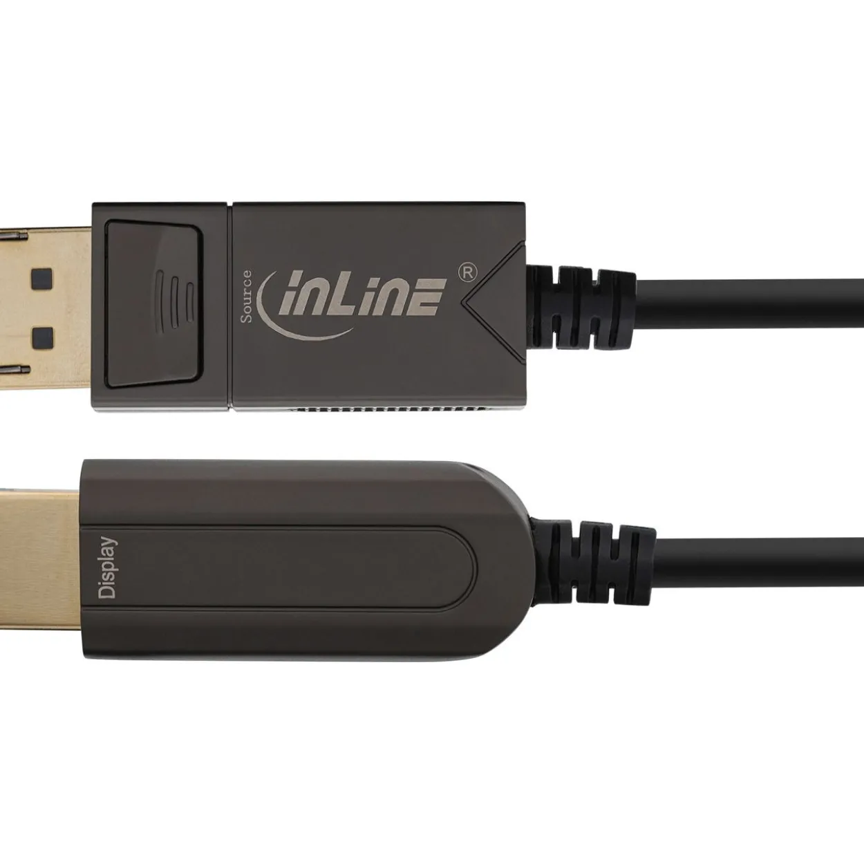 15.00m InLine DisplayPort zu HDMI AOC Konverter Kabel, 4K/60Hz, schwarz