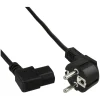 1.80m InLine 35er Bulk-Pack Netzkabel, Schutzkontakt gewinkelt auf Kaltgerätestecker C13 links abgewinkelt, schwarz
