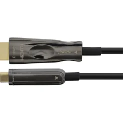 25.00m InLine USB Display AOC Kabel, USB Typ-C Stecker zu HDMI Stecker