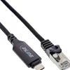 2.00m InLine USB 3.2 Netzwerkadapter Kabel, Gigabit, USB-C zu RJ45 Stecker