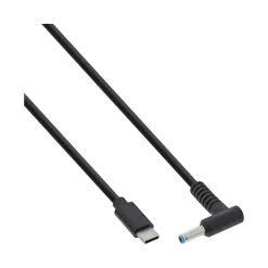 2.00m InLine USB Typ-C zu HP Notebook (rund/klein) Ladekabel