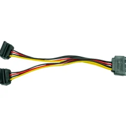 0.15m Inter-Tech AC Adapter 1x SATA auf 2x SATA Power 90°