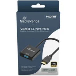 0.20m MediaRange HDMI auf VGA (HD15) Video Konverter, sw
