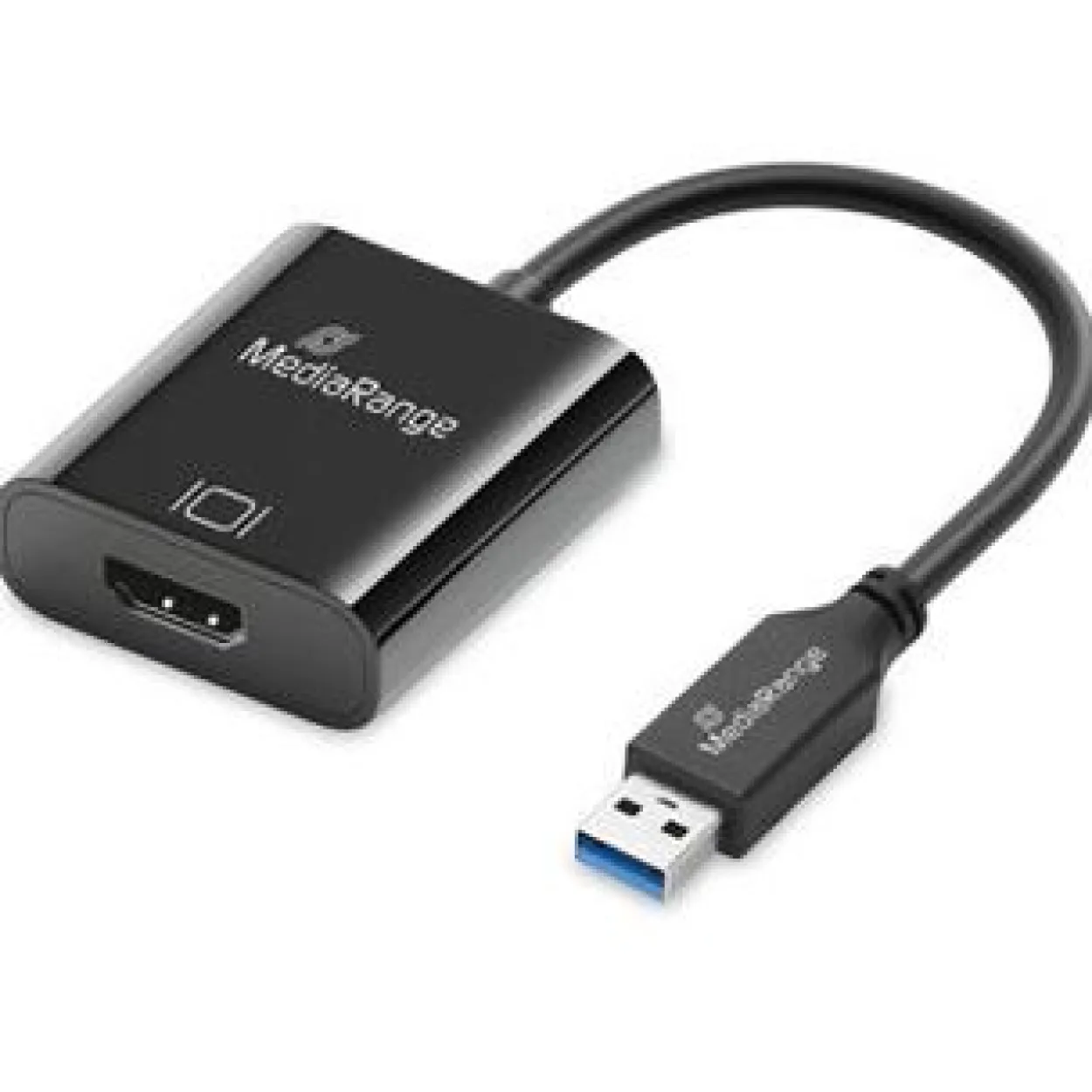 0.20m MediaRange USB-A zu HDMI Audio und Video Konverter, sw