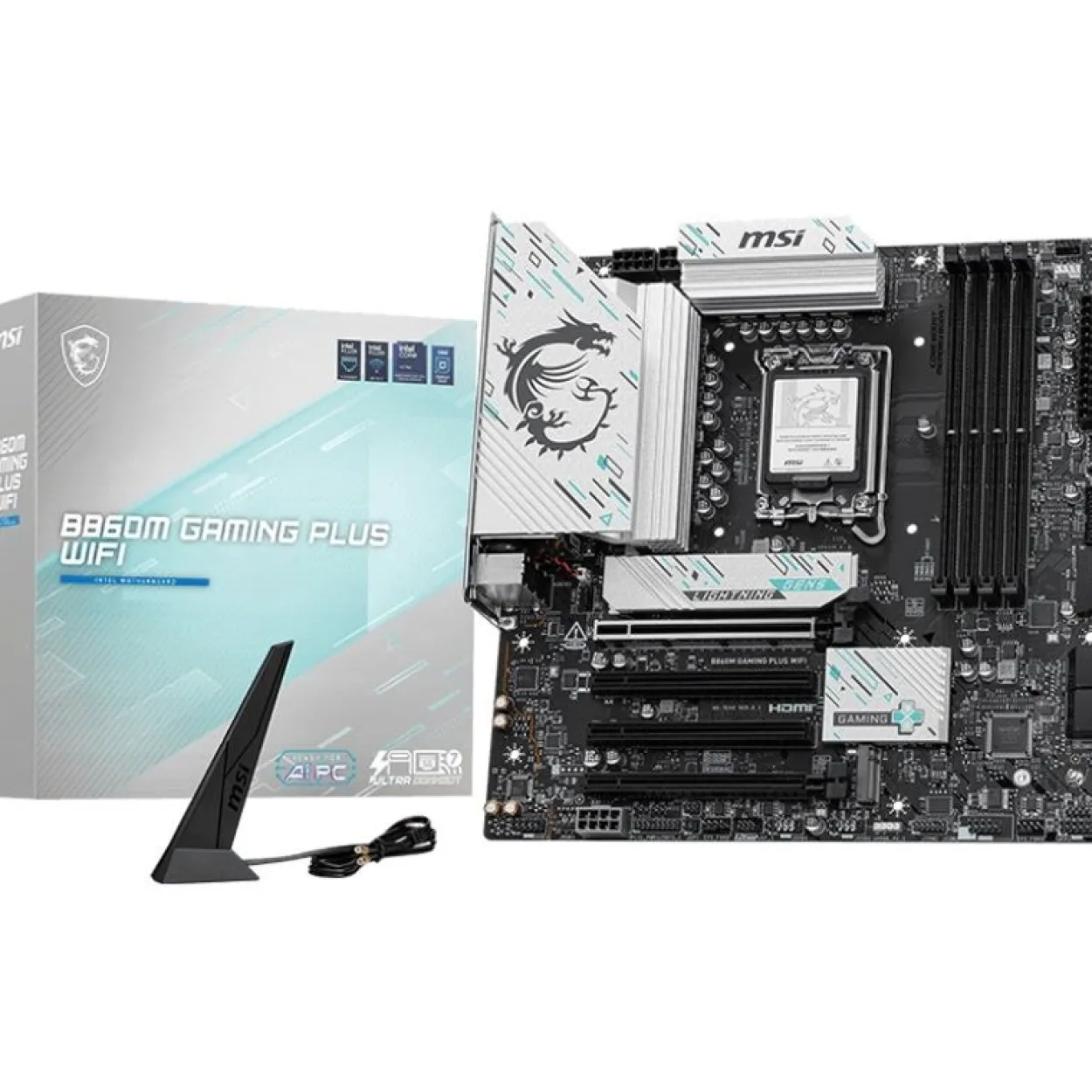 MSI B860M Gaming Plus WIFI Intel B860 So.1851 DDR5 mATX Retail