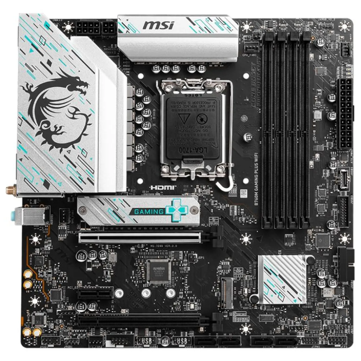 MSI Gaming Plus WIFI Intel B760 So.1700 DDR5 mATX Retail