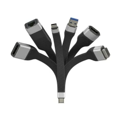 0.15m Techly Typ C auf VGA Buchse Flex Adapter