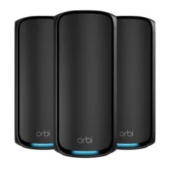 NETGEAR ORBI 970 MESH-WIFI-7-SET OF 3 QUAD-BAND-MESH BLACK