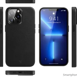 Nevox StyleShell PRO MagSafe Leder iPhone 16 Pro schwarz