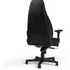 noblechairs ICON Echtleder Gaming Stuhl - schwarz/schwarz