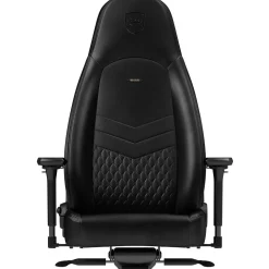 noblechairs ICON Echtleder Gaming Stuhl - schwarz/schwarz
