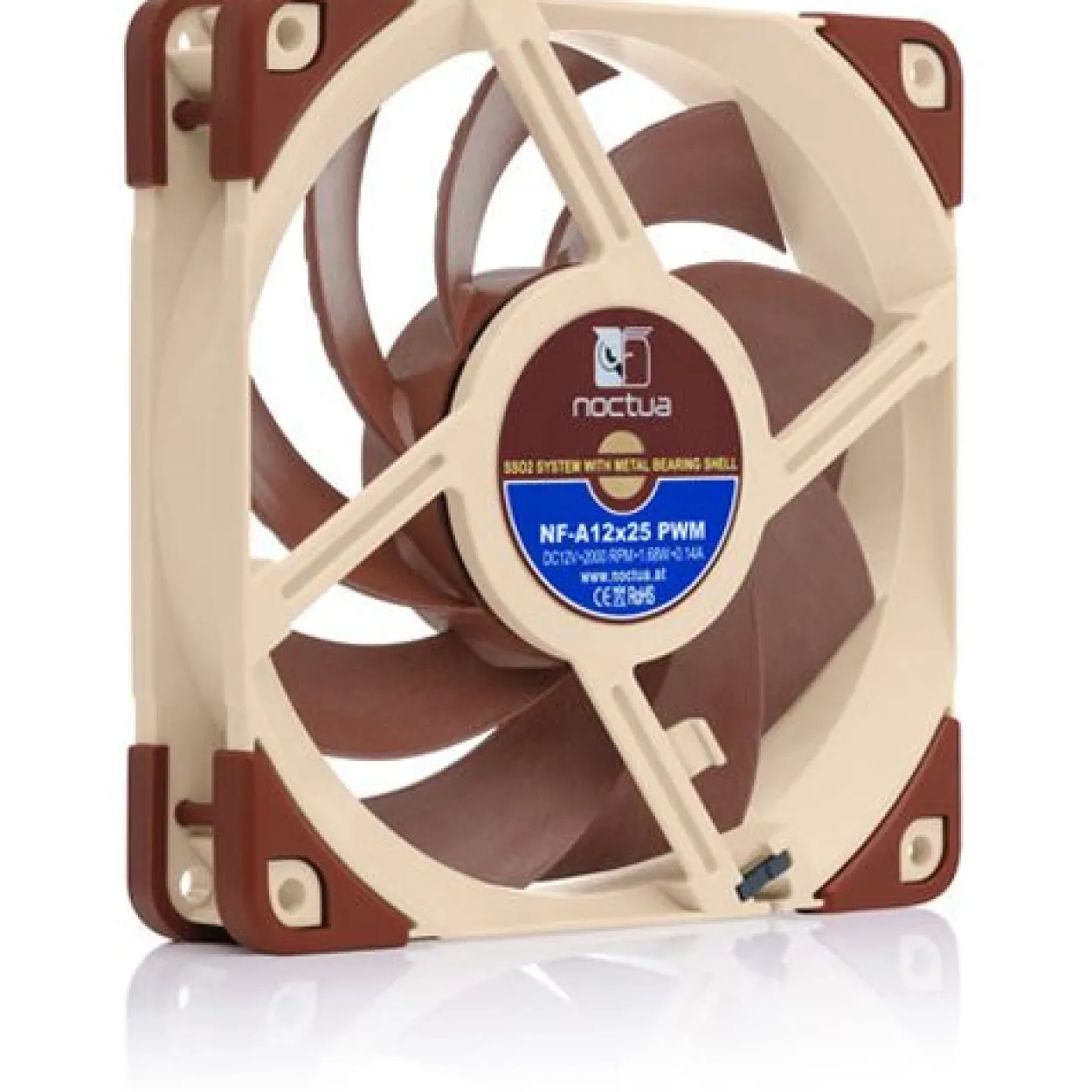Noctua NF-A12x25 PWM 120x120x25mm 450-2000 U/min 22.6 dB(A) braun/beige