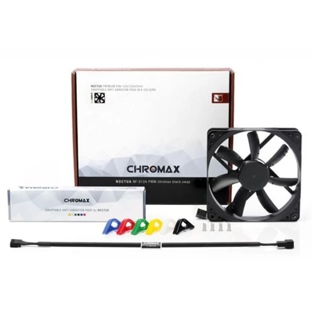 Noctua NF-S12A PWM 120x120x25mm 1200 U/min 17.7 dB(A) schwarz/rot