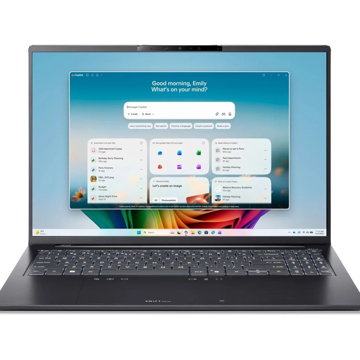 Notebook 16" (40,64cm) Acer Swift Go 16 U7-355 16/512 W11H