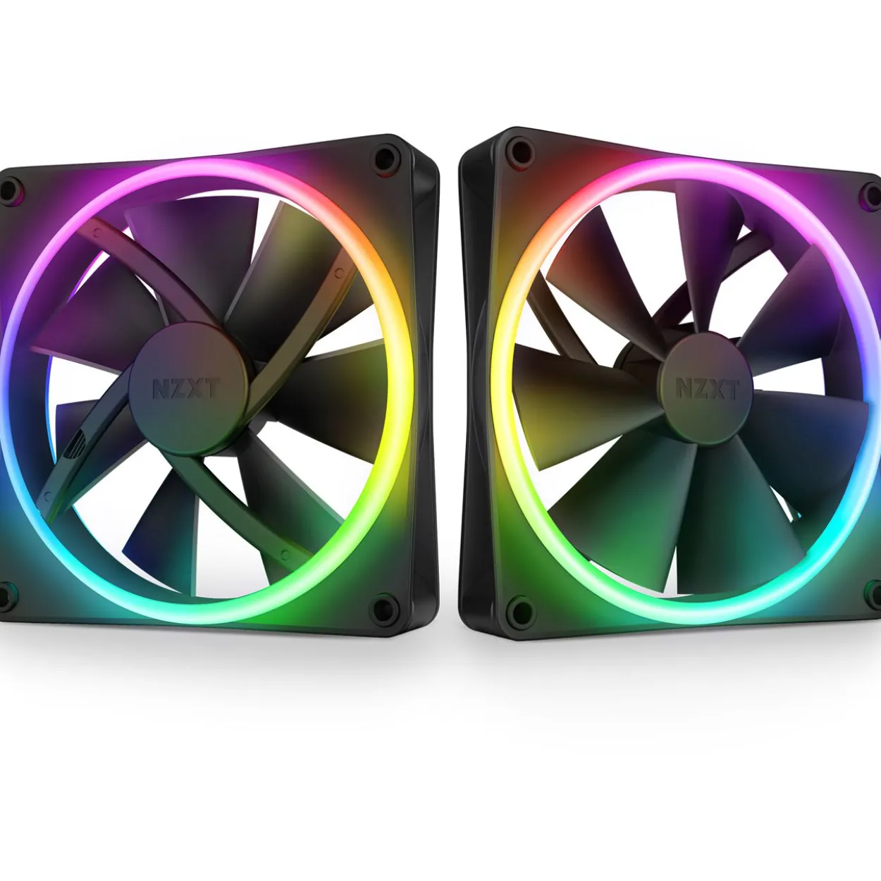 NZXT F Series F140 RGB DUO Twin Pack, 2er-Pack 140x140x26mm 500-1800 U/min 36 dB(A) schwarz