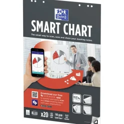 OXFORD Flipchart-Papier Smart Chart kariert 65,0 x 98,0 cm, 20 Blatt, 3 Blöcke
