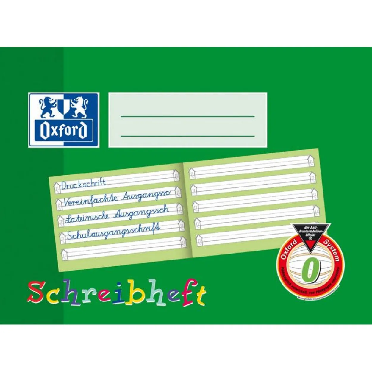 Oxford Schreibheft, DIN A5 quer, Lineatur: 0