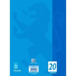 OXFORD Schulheft Lineatur 20 blanko DIN A4 ohne Rand, 16 Blatt