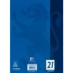 OXFORD Schulheft Lineatur 21 liniert DIN A4 ohne Rand, 16 Blatt