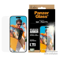 PanzerGlass Anti-Reflective Armor Screen Protector iPhone 17 Pro w. EasyAligner