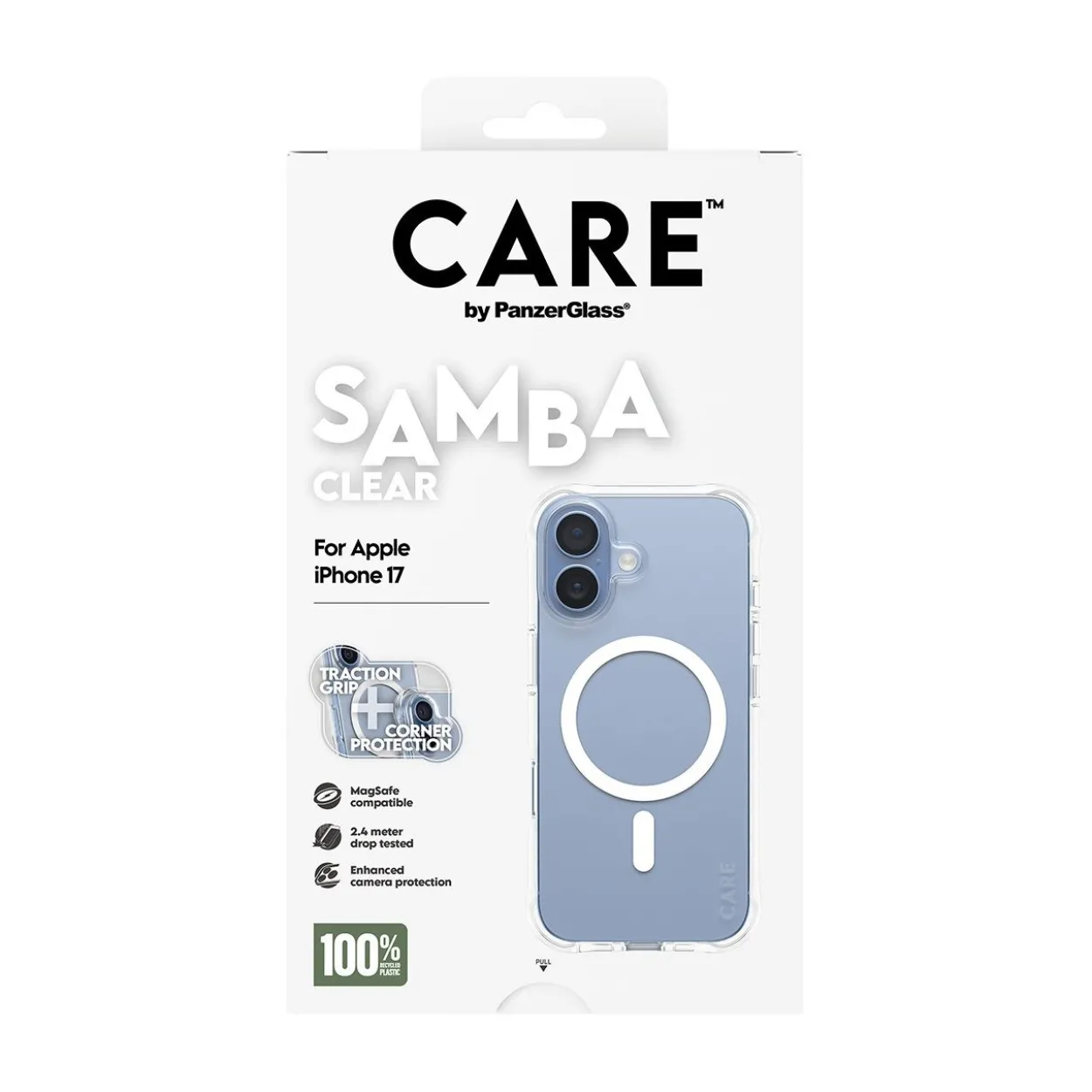 PanzerGlass CARE BY FASHIONABLE CASE SAMBA TRANSPARENT W. WHITE MAGSAFE IPH