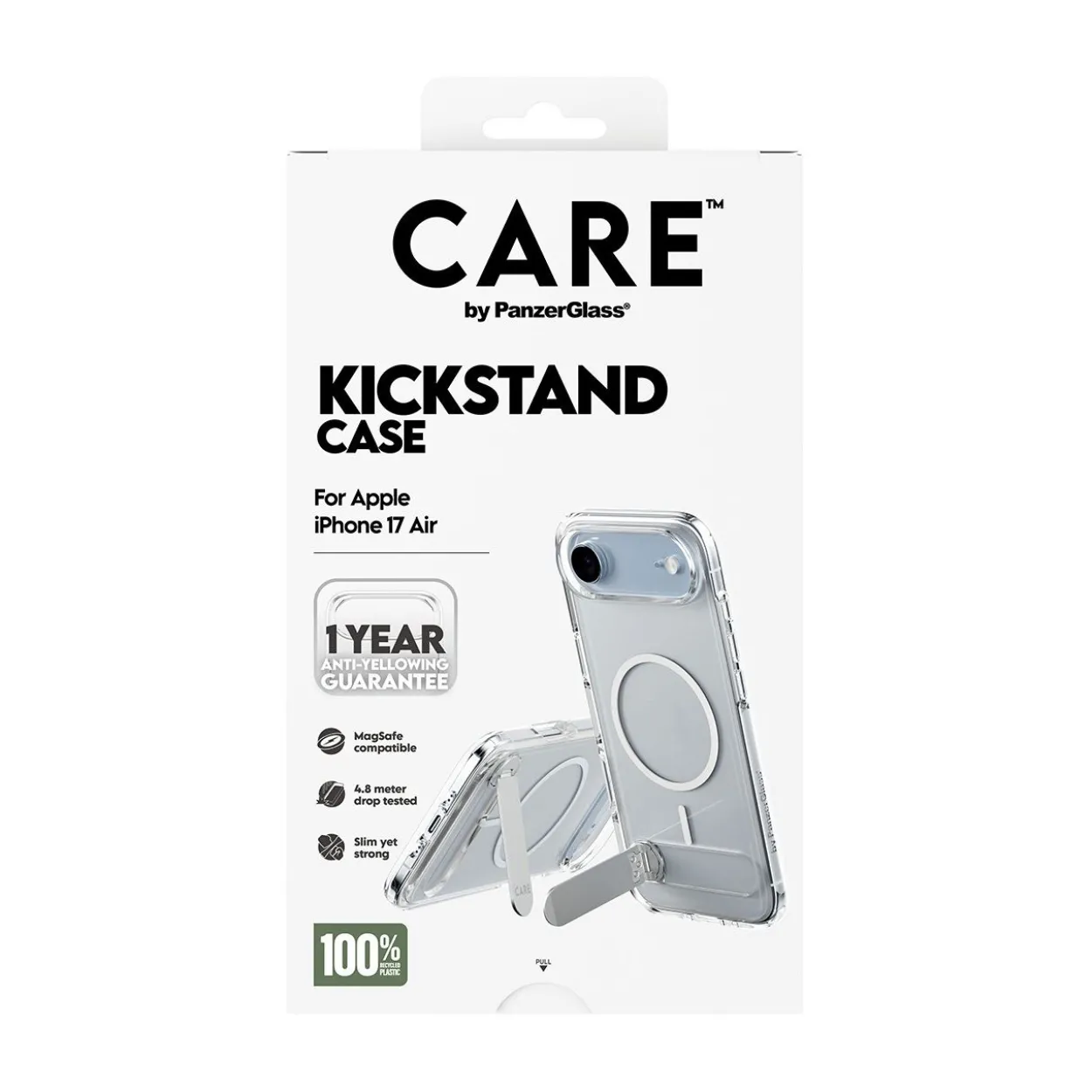 PanzerGlass CARE BY FEATURE CASE TRANSPARENT W. KICKSTAND IPHONE 17 AIR