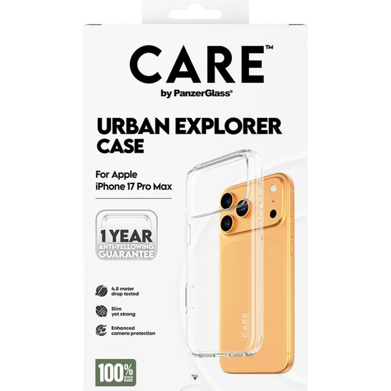PanzerGlass CARE BY FLAGSHIP CASE TRANSPARENT EXPLORER W. CLEAR FRAME IPHONE 17 PRO MAX
