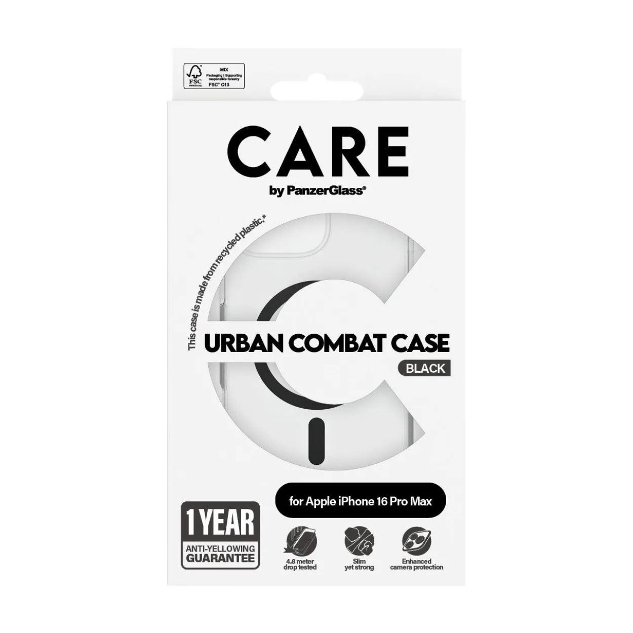 PanzerGlass CARE Flagship Colors iPhone 16 Pro Max schwarz