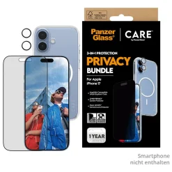 PanzerGlass CARE 3-in-1 Flagship Privacy Bundle iPhone 17
