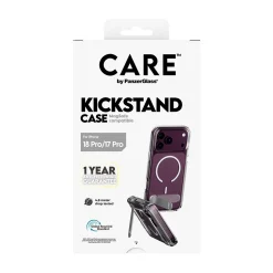 PanzerGlass CARE Kickstand Case transp. w. white MagSafe iPhone 18 Pro/ 17 Pro
