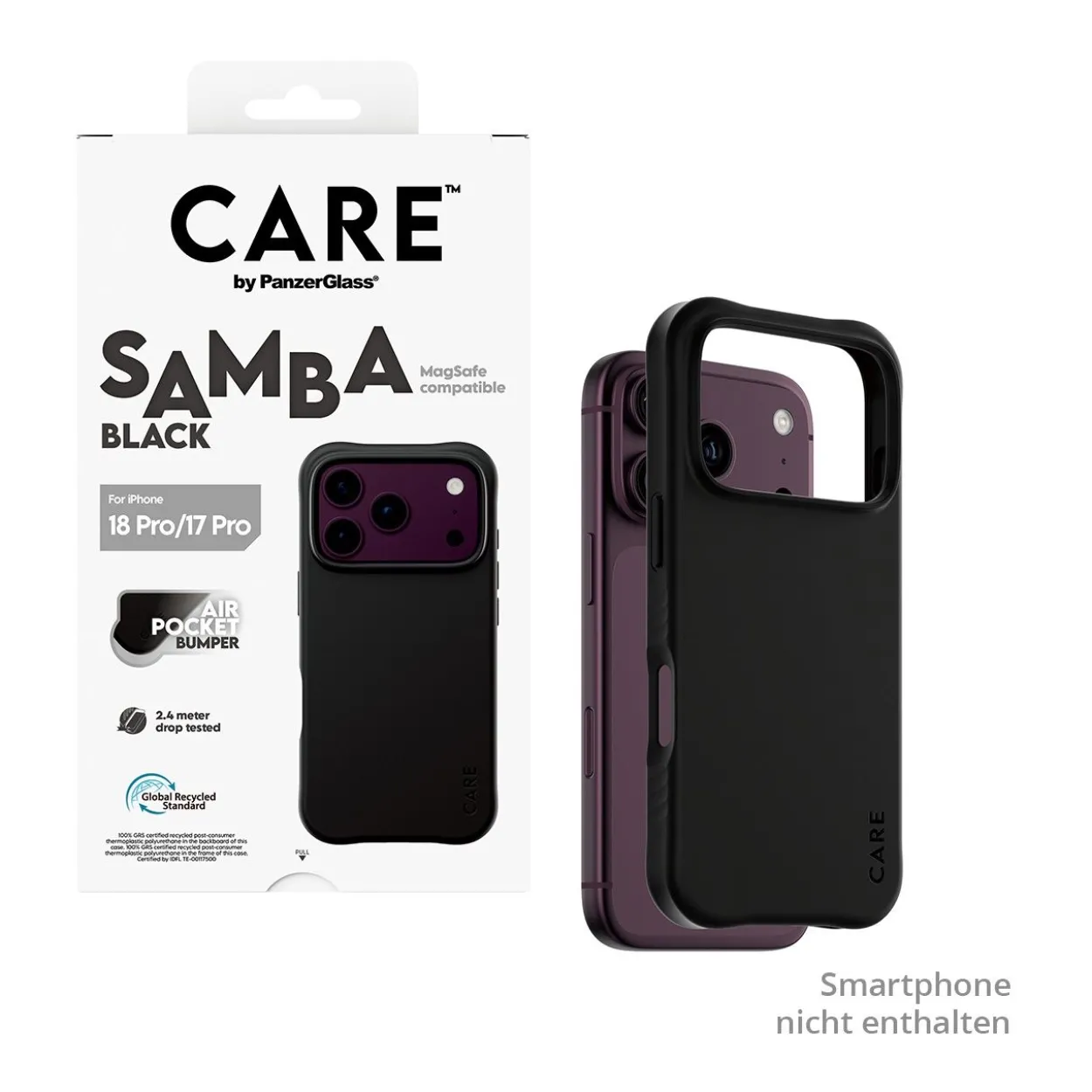 PanzerGlass CARE Samba Case black w. MagSafe iPhone 18 Pro/ 17 Pro