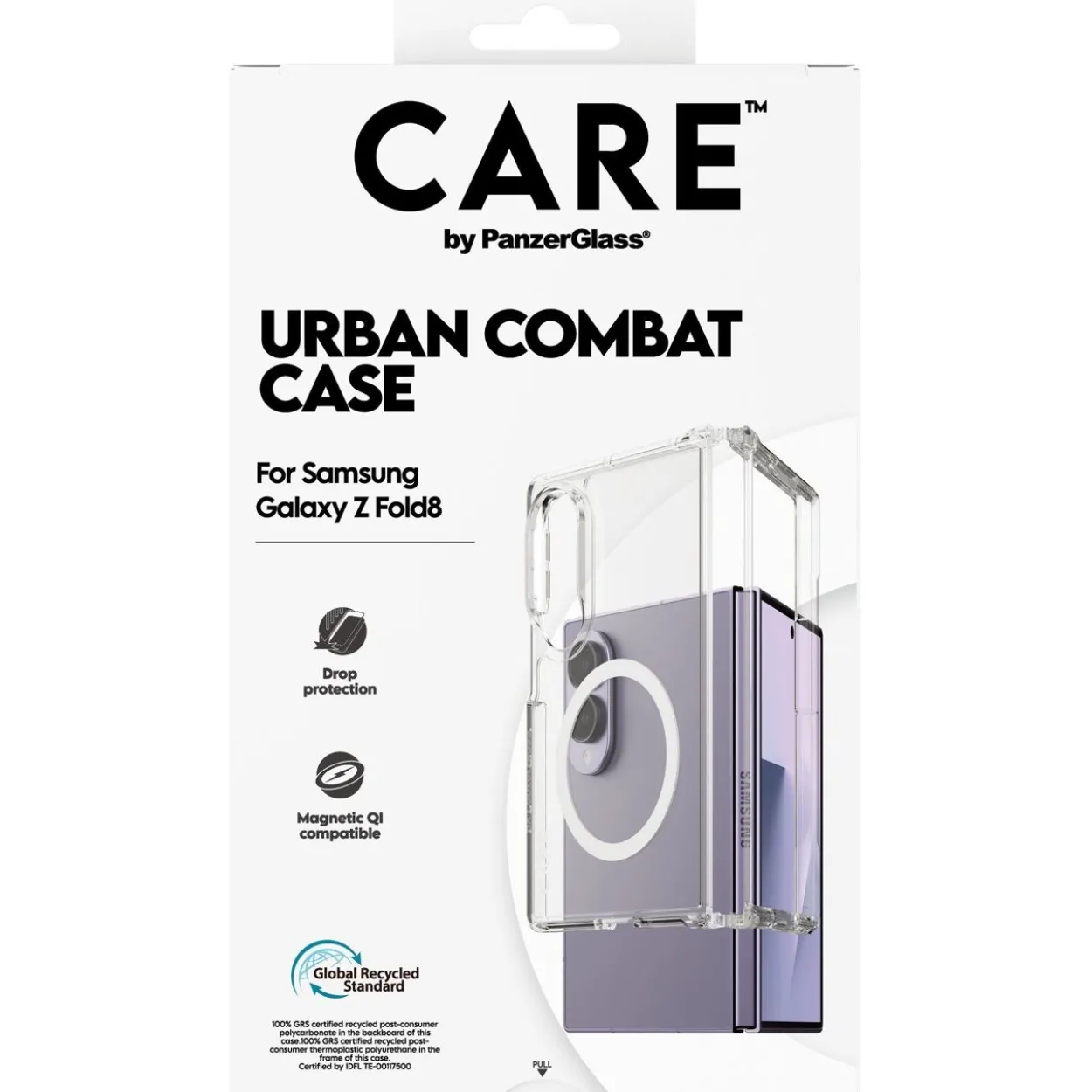 PanzerGlass CARE Urban Combat Case Transparent w White Qi Samsung Galaxy Z Fold8