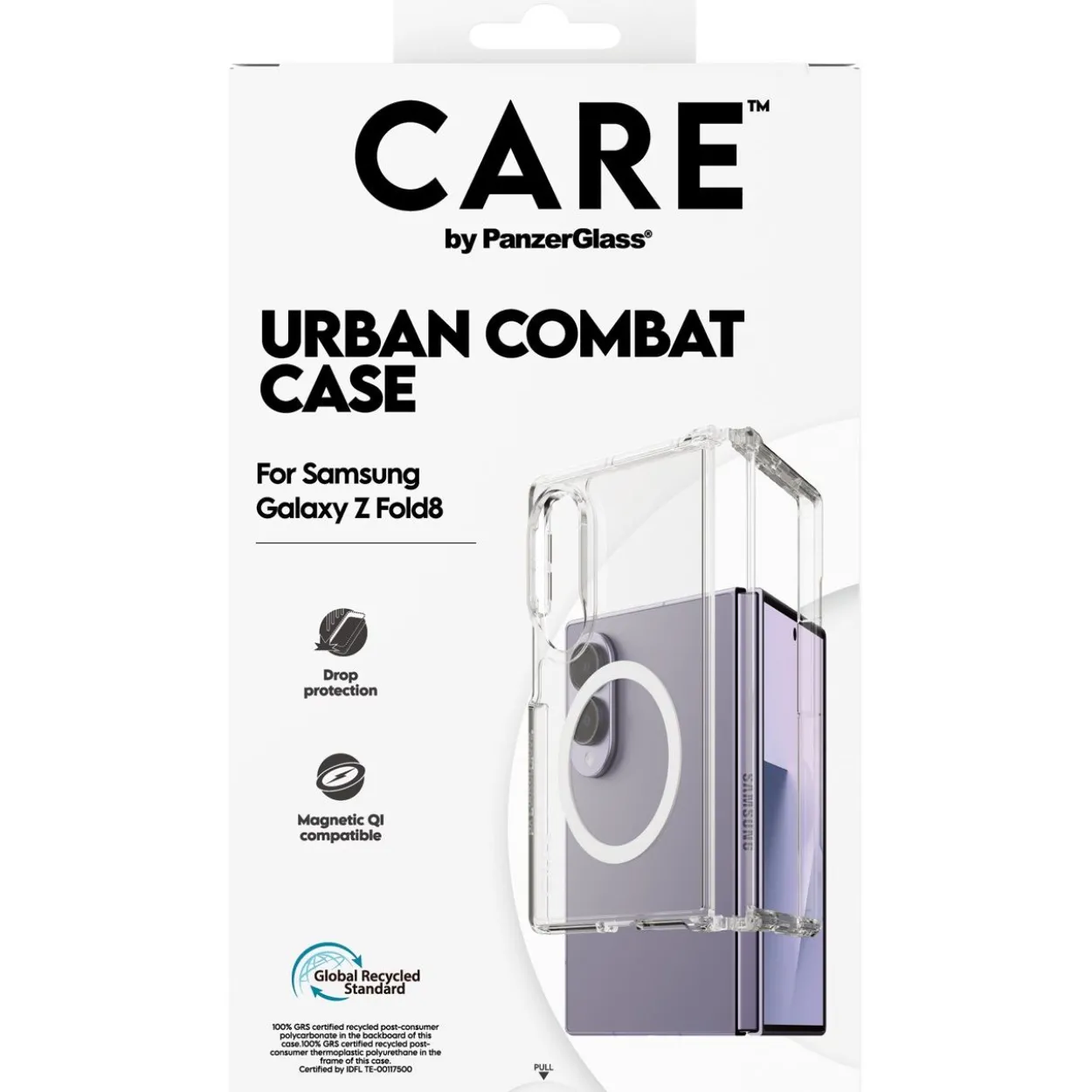 PanzerGlass CARE Urban Combat Case Transparent w White Qi Samsung Galaxy Z Fold8