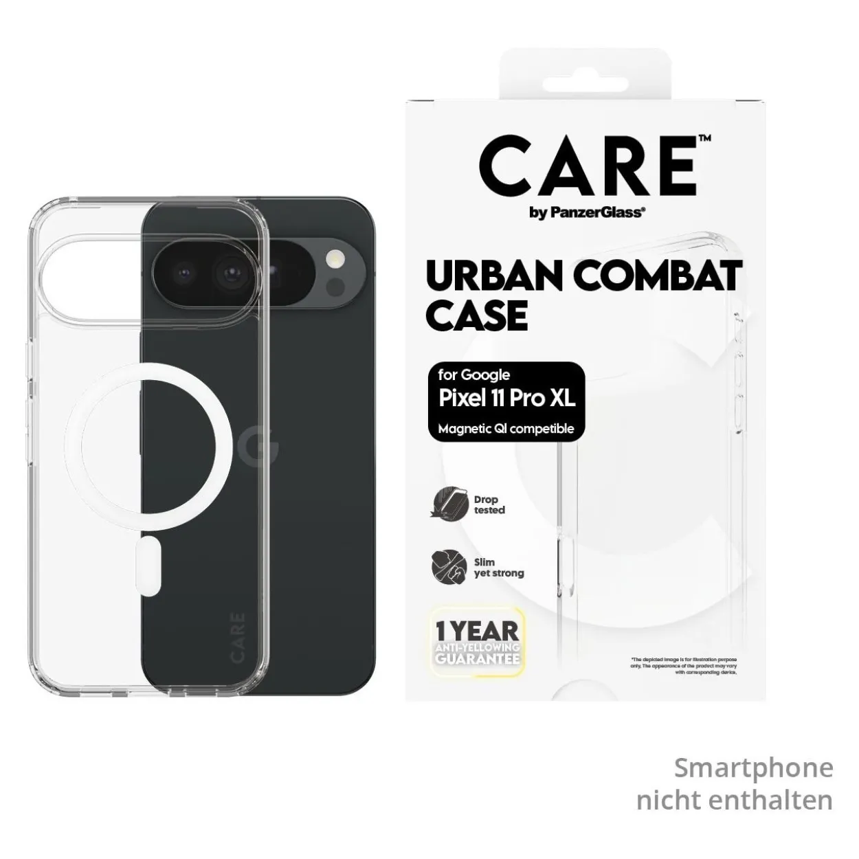 PanzerGlass CARE Urban Combat Case Transp. White Qi Google Pixel 11 ProXL
